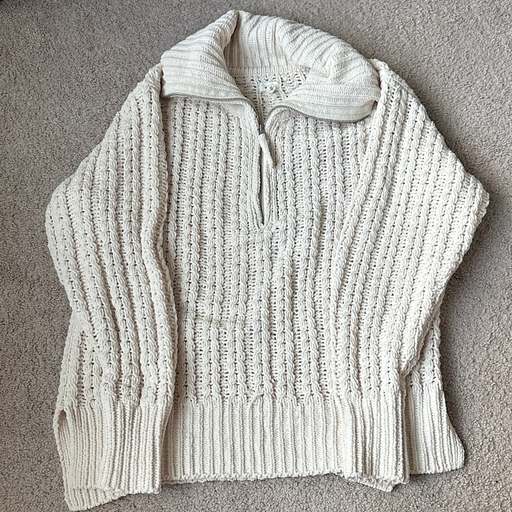 Aerie Textured Knit Cowl Neck Sweater